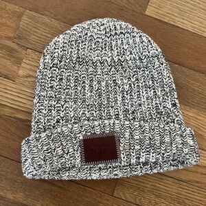 Love Your Melon Black and White Knit Beanie